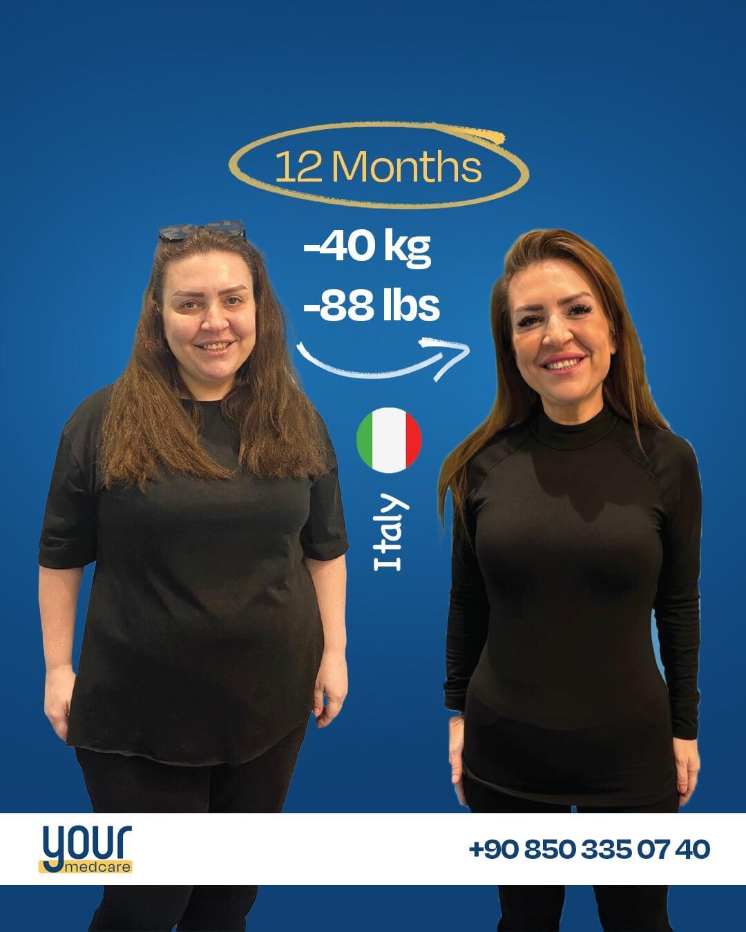 woman lost 40kg after weight loss 
