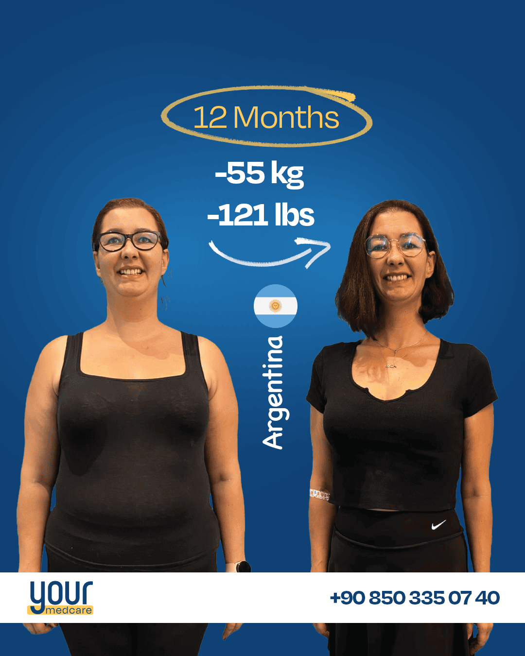 Woman lost 55kg after weight loss 