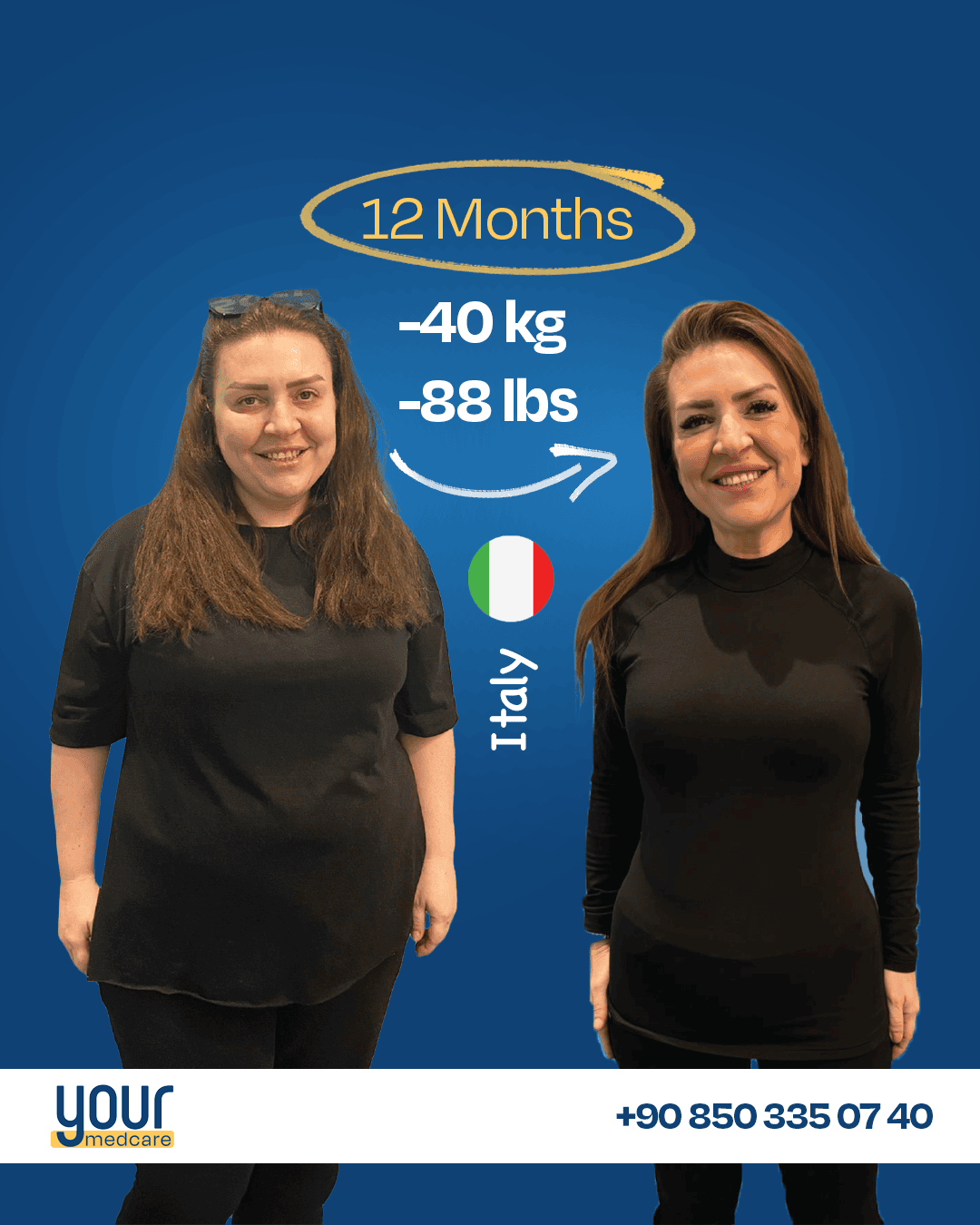 woman lost 40kg after weight loss 